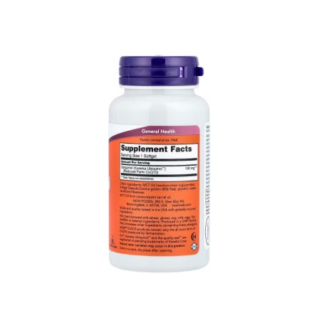 Ubiquinol 100mg 60 capsule moi - Now Foods [1]