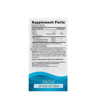 Ultimate Omega-D3 Minis, Lemon 60 capsule - Nordic Naturals [1]