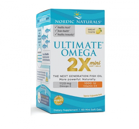Omega & Ulei De Peste - Ultimate Omega 2X mini Lemon 60 capsule - Nordic Naturals
