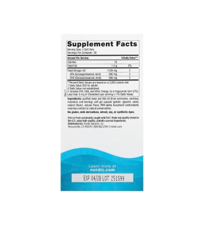 Ultimate Omega 2X Strawberry 1120mg 60 Mini Soft Gels - Nordic Naturals [1]
