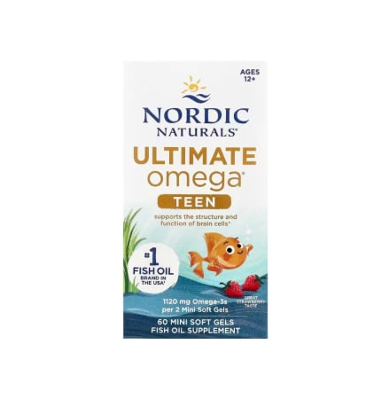 Stres & Stare De Spirit - Ultimate Omega 2X TEEN 12-18 ani Strawberry 60 Capsule - Nordic Naturals