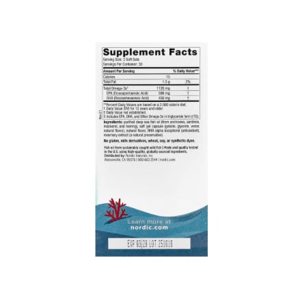 Ultimate Omega 2X TEEN 12-18 ani Strawberry 60 Capsule - Nordic Naturals [1]