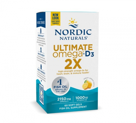 Imunitate - Ultimate Omega 2X with Vitamin D3 60 capsule Lemon - Nordic Naturals