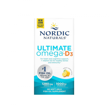 Inima - Ultimate Omega-D3 Lemon 1280mg 60 capsule - Nordic Naturals