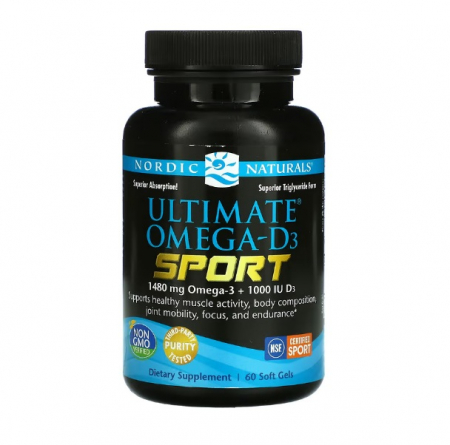 Controlul Greutatii & Sport - Ultimate Omega-D3 Sport 60 Soft Gels - Nordic Naturals