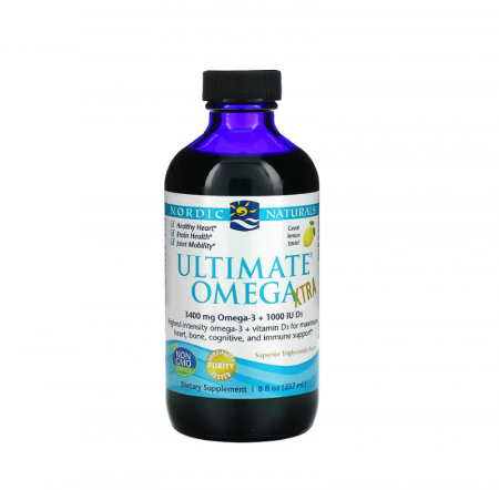 Omega & Ulei De Peste - Ultimate Omega Xtra 3400mg Lemon 237ml - Nordic Naturals