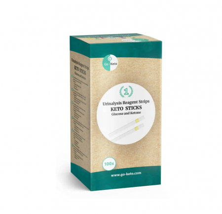 Pentru Femei - Urinalysis Reagent Strips Keto Sticks Glucose and Ketone 100 sticks - Go-Keto