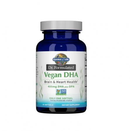 Omega & Ulei De Peste - Vegan DHA 400mg Dr. Formulated 30 Softgels - Garden of Life