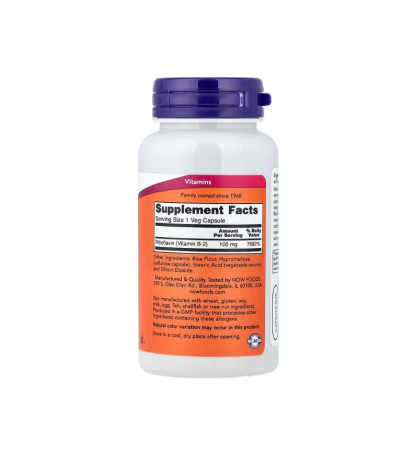 Vitamin B-2 100mg 100 capsule - NOW Foods [1]