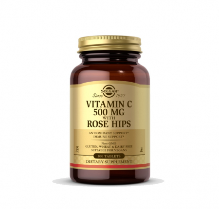 Solgar - Vitamin C 500mg with Rose Hips 100 tablete - Solgar