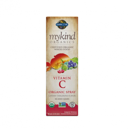 Vitamina C - Vitamin C Organic Spray Cherry-Tangerine MyKind Organics 58ml - Garden of Life