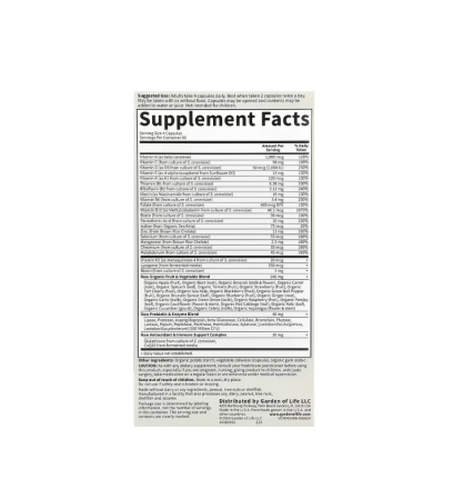 Vitamin Code 50 & Wiser Men 240 capsule vegetale - Garden of Life [1]