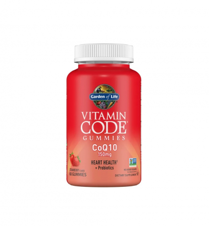 Probiotice & Prebiotice - Vitamin Code CoQ10 150mg Stawberry Flavor 60 jeleuri - Garden of Life