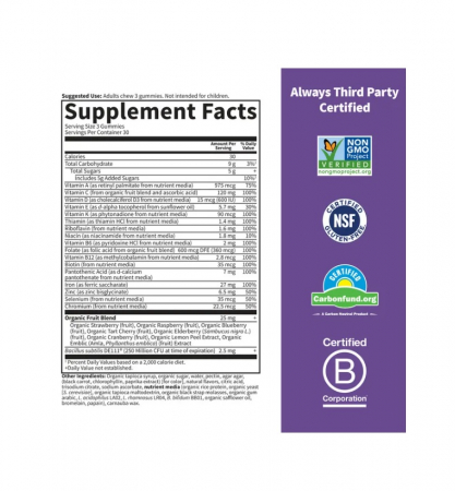 Vitamin Code Prenatal with Iron & Folate 90 jeleuri - Garden of Life [1]