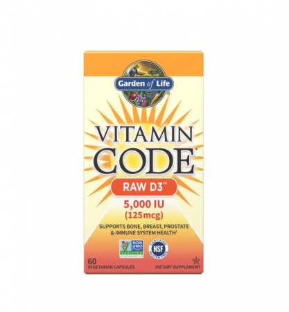 Vitamin Code RAW D3 5000 IU (125 mcg) 60 capsule vegetale - Garden of Life