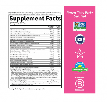 Vitamin Code RAW One for Women 30 Capsule - Garden of Life [1]