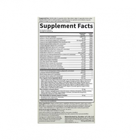 Vitamin Code Whole Food Multivitamin for Men 240 Capsule - Garden of Life [1]