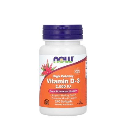 Vitamine & Minerale - Vitamin D-3 50mcg (2,000 IU) 240 capsule moi - NOW Foods