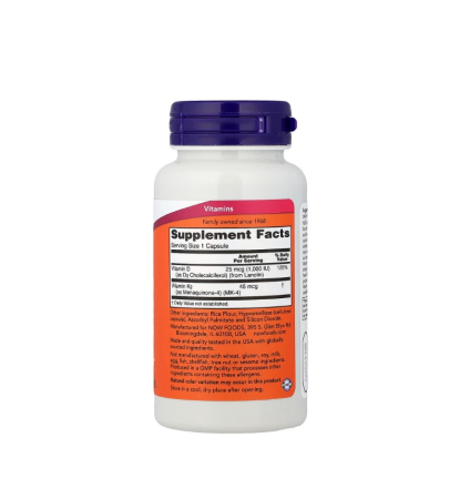 Vitamin D-3 & K-2 120 capsule - NOW Foods [1]