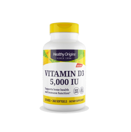 Vitamin D3 5,000 IU 360 softgels - Healthy Origins [0]