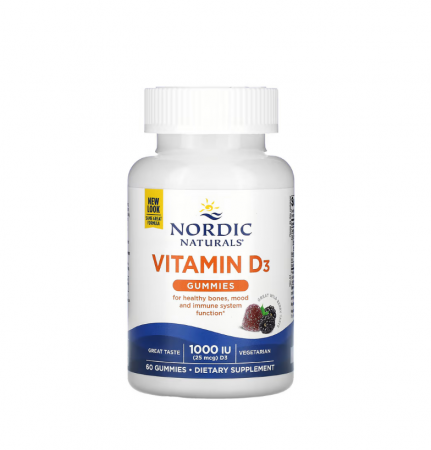 Vitamine & Minerale - Vitamin D3 Gummies Wild Berry 1000IU 120jeleuri - Nordic Naturals