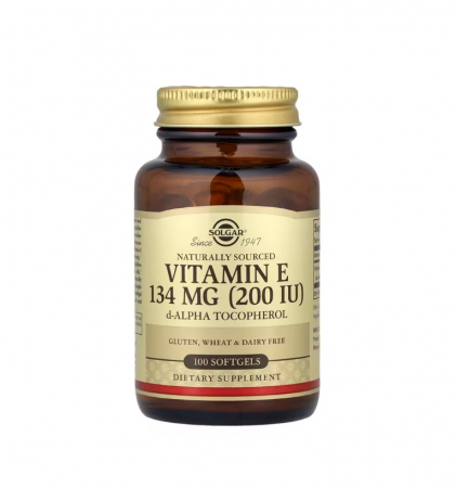 Vitamina E - Vitamin E 134mg (200 IU) pure d-Alpha Tocopherol 100 capsule moi - Solgar