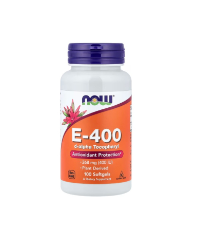 Antioxidanti - Vitamin E-400 d-alpha Tocoheryl 268 mg (400 IU) 100 capsule - NOW Foods
