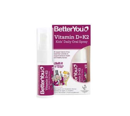 Vitamina D - Vitamina D+K2 Kids' Daily Oral Spray 15ml - Better You