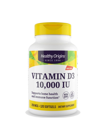 Healthy Origins - Vitamina D3 10000IU 120 capsule moi - Healthy Origins
