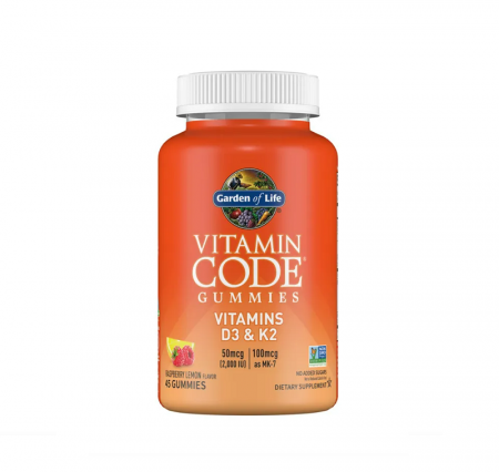 Vitamine & Minerale - Vitamins D3 & K2 Raspberry Lemon 45 Gummies - Garden of Life