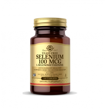 Vitamina E - Yeast Free Selenium 100mg 100 capsule - Solgar