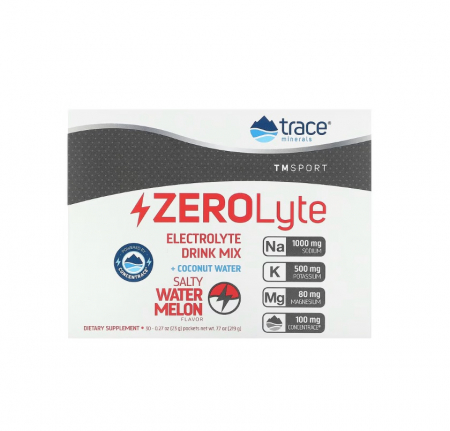 Vitamine & Minerale - ZEROLyte, Salty Watermelon 30 plicuri - Trace Minerals