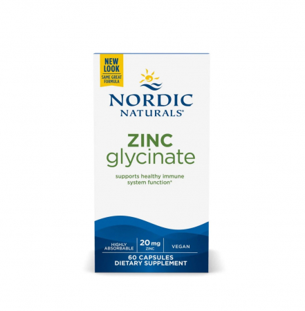 Vitamine & Minerale - Zinc Glycinate 20mg 60 capsule - Nordic Naturals
