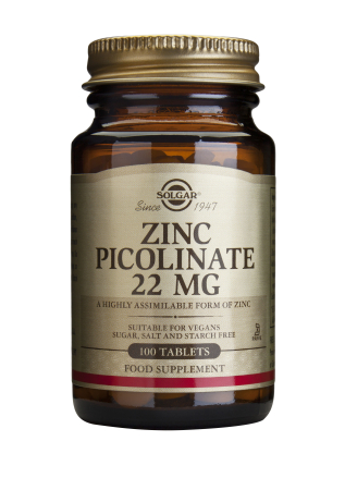 Vitamine & Minerale - Zinc picolinate 22mg 100 tablete - Solgar