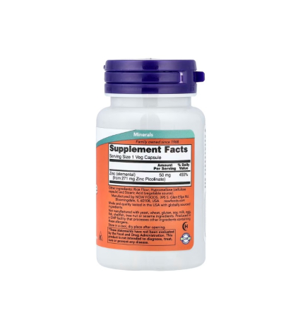 Zinc Picolinate 50mg 60 capsule - NOW Foods [1]