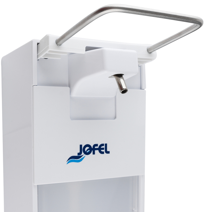 Dozator profesional pentru săpun lichid (gel dezinfectant), acționare cu cotul, Jofel, reîncărcabil, 1000 ml [2]