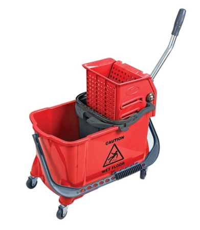 Lichidari de Stoc - Carucior profesional compact pentru curatenie, rosu