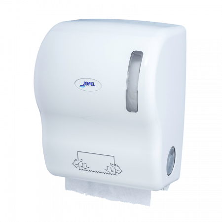 Dispensere prosoape hartie - Dispenser rola prosop tip autocut, Jofel, alb ABS