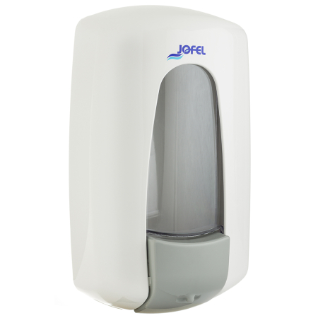 Produse - Dozator pentru săpun lichid, plastic alb ABS, Jofel, reîncărcabil, 900 ml