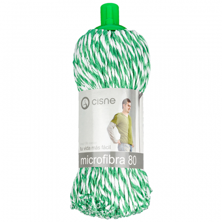 Produse - Mop microfibra verde cu filet, CIsne, 150 g