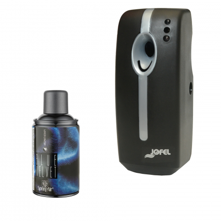 Odorizante pentru incaperi - Odorizant electronic negru cu rezerva Blue Velvet si baterii