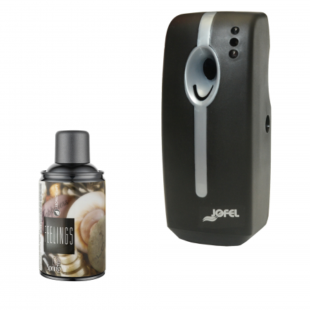 Odorizante pentru incaperi - Odorizant electronic negru cu rezerva Feelings si baterii