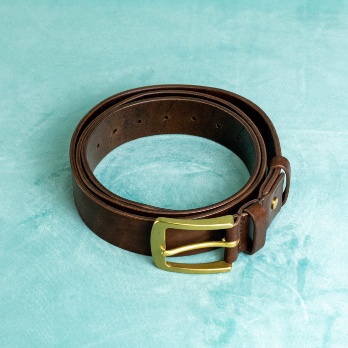 „Jean 40” -  Curea barbati din piele naturala cu accesorii de ALAMA – Maro [7]