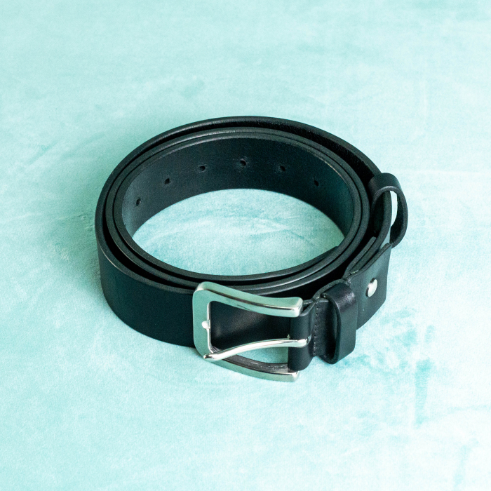 „Jean 40” -  Curea barbati din piele naturala cu accesorii de INOX - Negru [7]