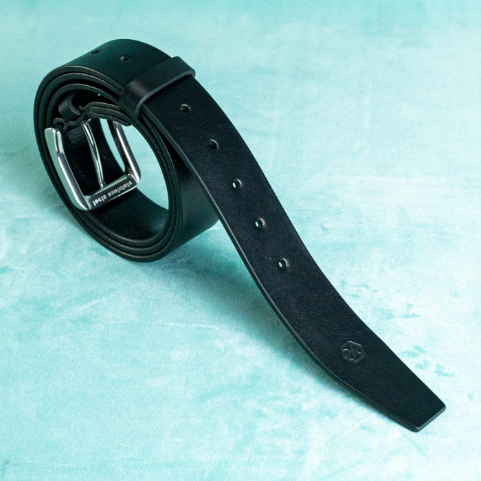 „Jean 40” -  Curea barbati din piele naturala cu accesorii de INOX - Negru [3]