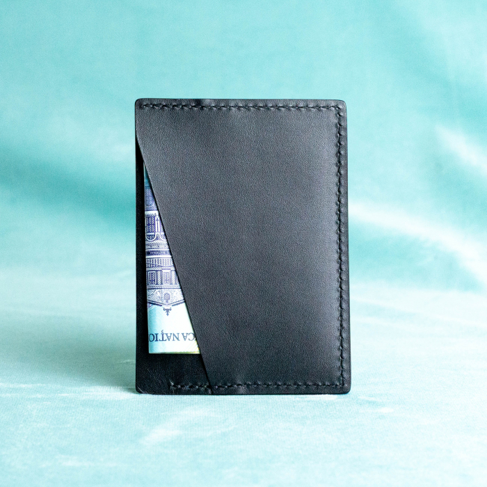 Portcard barbati, SLIM, din piele naturala, Negru [6]