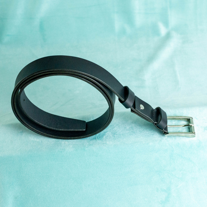 „Suit 30” – Curea SLIM pentru barbati din piele naturala pentru costum – Negru [8]