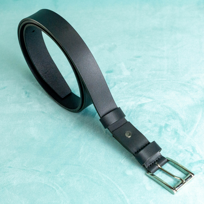 „Suit 30” – Curea SLIM pentru barbati din piele naturala pentru costum – Negru [2]