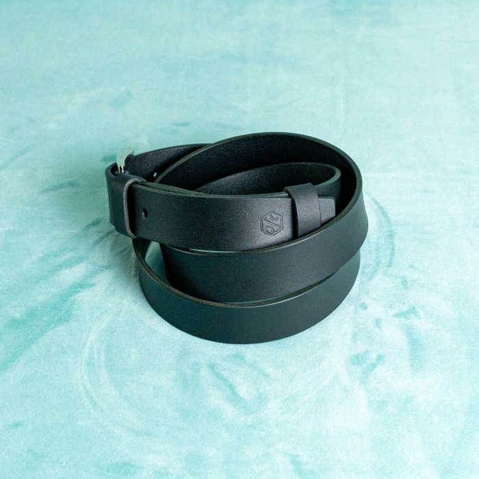 „Suit 30” – Curea SLIM pentru barbati din piele naturala pentru costum – Negru [5]