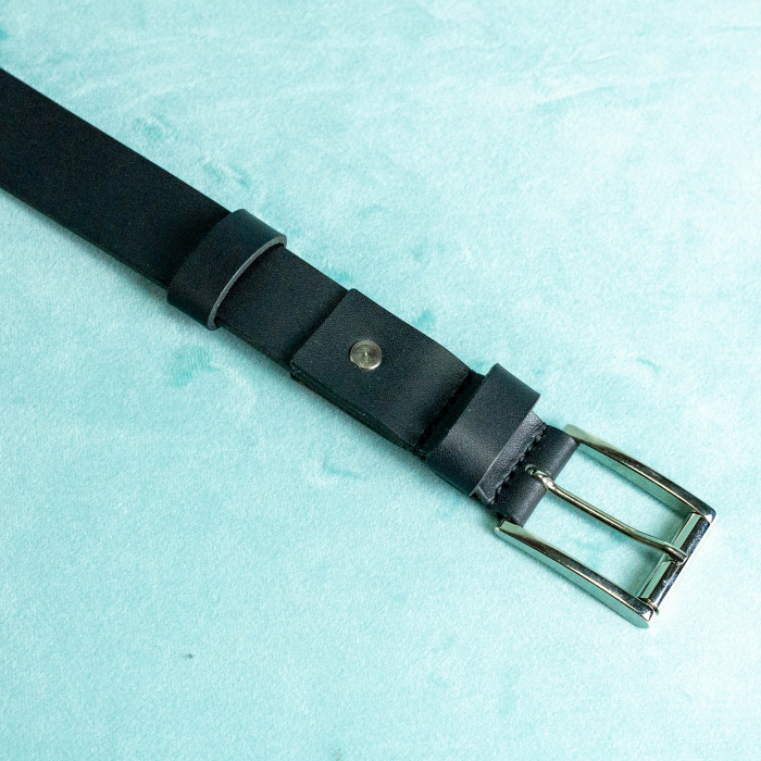 „Suit 30” – Curea SLIM pentru barbati din piele naturala pentru costum – Negru [9]